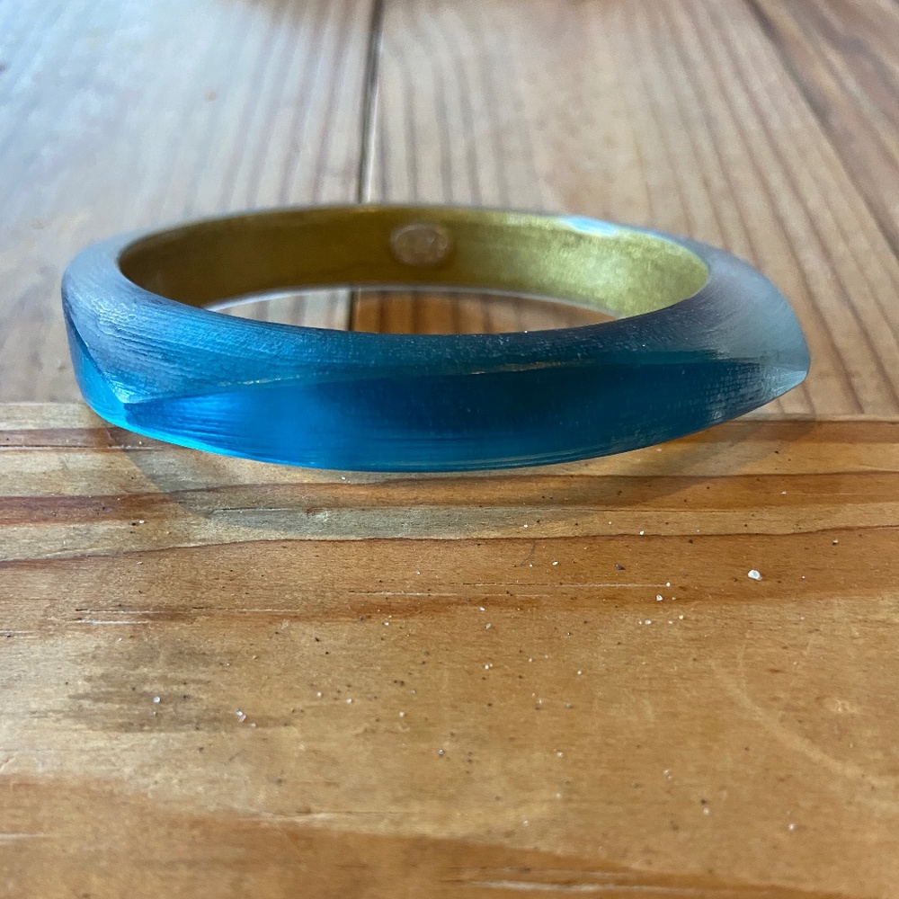 Alexis Bittar Translucent Blue/Clear Bangle